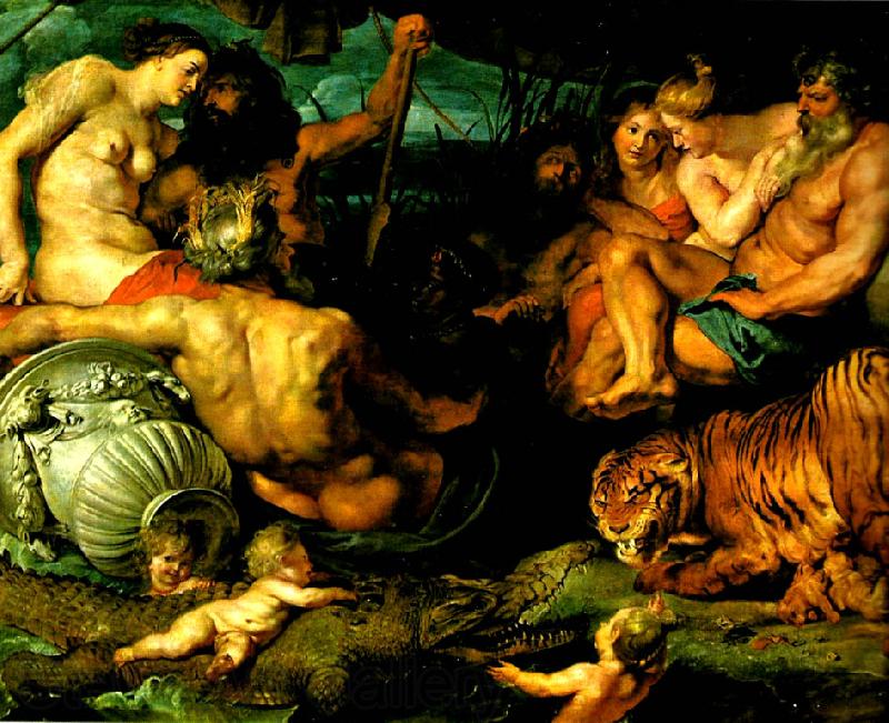 Peter Paul Rubens de fyra varldsdelarna Norge oil painting art